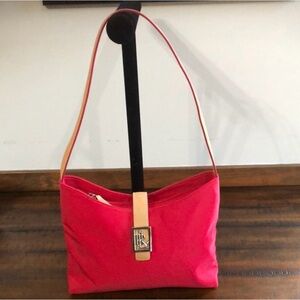 Ralph Lauren Pink and Tan Shoulder Bag